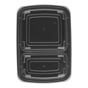 Contenedor de Alimentos Rectangular de Plástico TYTA, 2 Compartimentos, Apto para Microondas, con Tapa, Modelo TY-232, 32oz - Product Image 4