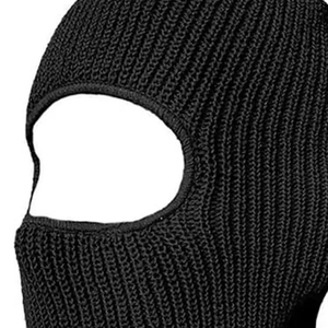 Cagoule noire en tricot à prix raisonnable, isolante thermiquement, pour sports d'hiver en extérieur, masque unisexe couvrant tout le visage - Product Image 6