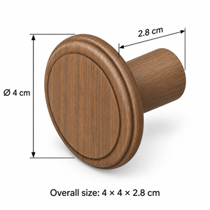 Round Wood <b>Cabinet</b> Knob Traditional Style Durable Furniture Handle for Kitchen <b>Cabinet</b> Solid Wood Knob - Product Image 2