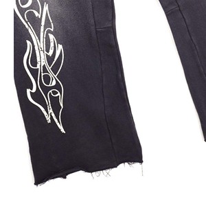 Custom <b>Men's</b> <b>Winter</b> Casual Flare Pants Anti-Wrinkle Digital Sublimation Printing Polyester/Cotton Elastic Waist - Product Image 3