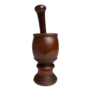 Mortero y Pilón de Madera 100% Natural, Molinillo de Especias, Triturador de Hierbas, Herramienta de Cocina - Product Image 2