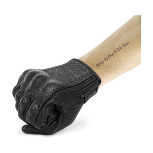 Gants de moto Samroz Sports en cuir véritable, respirants, écologiques, compatibles écran tactile, antidérapants, pour hommes, toutes saisons - Product Image 3