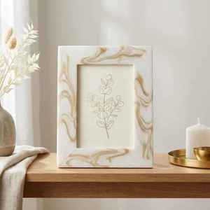 Cadre photo en résine incrustée, artisanal, moderne et élégant - Product Image 1