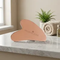 Outil de massage Gua Sha en Kansa de qualité supérieure, style médiéval, pour le visage, anti-âge et renouvellement cutané, Inde