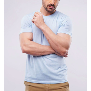 Camiseta de Hombre de Manga Corta, Corte Regular, de Poliéster/Algodón de Lujo, Diseño Nuevo, al por Mayor, de Marca Propia, Lisa - Product Image 1