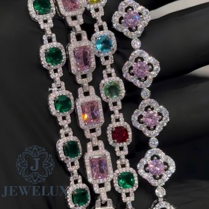 High Quality Moissanite Diamond Tennis Bracelet <b>Iced</b> <b>Out</b> Hip Hop Jewelry for Men and Women Custom Gold Silver Plated <b>Chain</b> - Product Image 4