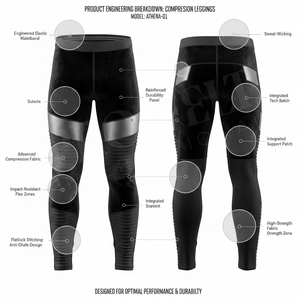 Pantalons de compression fins multi-usages, doux et confortables, avec panneau réfléchissant, pour l'entraînement, effet push-up, séchage rapide, logo personnalisé, leggings - Product Image 2