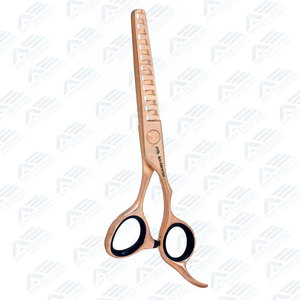Tijeras de Entresacar Profesionales con Acabado Oro Rosa, Instrumento de Belleza, Tijeras de Entresacar con Agarre Cómodo, 11 Dientes Afilados, para Salón - Product Image 2