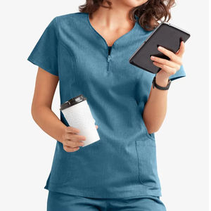 OEM Short Sleeve Summer Clinic Scrub Sets Medical Nursing Uniforms Workwear for Doctors and <b>Nurses</b> Hospital Scrubs Tops Pants - Product Image 2