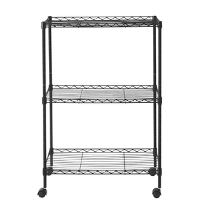 Carrello Multiuso a 3 Ripiani Cromato, Scaffalatura in Metallo e Plastica Pieghevole e Smontabile per Organizzazione di Casa, Cucina e Bagno - Product Image 6