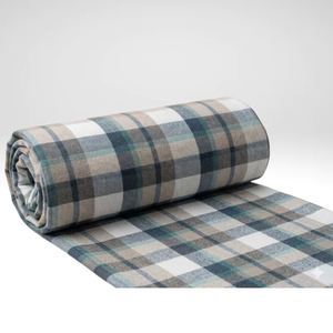 SAFAA Premium Double-Brushed <b>Flannel</b> Fabric – Anti-Pilling Yarn-Dyed Gingham Plaid High-Density Woven Twill for Winter Outerwear - Product Image 1