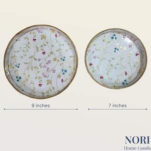 Floral Printed Enamel Tray Custom Logo Enamel Tray Heavy Duty Enamel Food Tray - Product Image 3