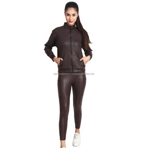 Nardon Apparel Custom Cotton Knit Y2k Flared Stack Jogging Chándales Mujer Cropped Slim Fit Hoodie Set Skinny Sweatsuit Mujer - Product Image 5