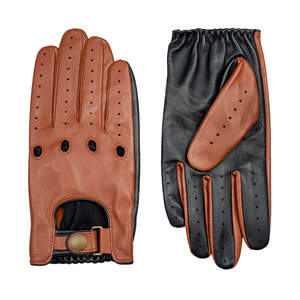 Gants de conduite en cuir d'agneau, finition douce et lisse, durables, unisexes - Product Image 3
