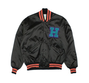 แจ็คเก็ต Letterman ผ้าซาตินแบบกำหนดเองรุ่นใหม่ล่าสุด พร้อมปักโลโก้ทีม ชื่อ และหมายเลข สำหรับผู้ชาย - Product Image 1