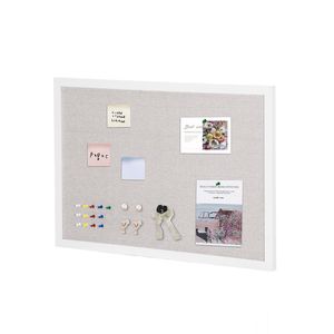 Elegante Tablero de Corcho Blanco de 30 x 20 Pulgadas con Superficie de Lino, Tablero de Anuncios Montado en la Pared, Elegante y Funcional, para el Hogar, la Escuela o la Oficina - Product Image 3