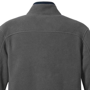 Chaqueta de Forro Polar Gris Oscuro para Hombre, Cuello Alto, Casual, Invierno, Resistente al Viento, Transpirable, con Cierre y Bolsillo Frontal - Product Image 3