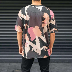 High Quality Sublimation Custom Full Color Printing 100% Cotton Formal Woven Oversized 280 Grams Plus Size Drop Shoulder Men Tee - Product Image 4