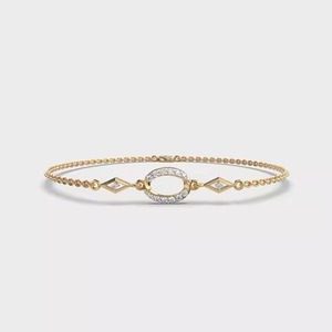 Handmade New Bracelet 18k Yellow Gold Chain Moissanite Bracelet <b>Bangle</b> Diamond Bracelet Gift for - Product Image 1