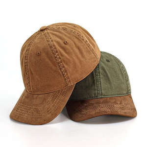 Casquette de baseball en daim patchwork de haute qualité pour hommes, couleur unie, souple, pour l'été, casquette de sport d'extérieur pour femmes - Product Image 1