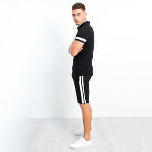 High Quality Screen Printed Two Piece Set Cotton Vintage Acid Wash Streetwear T Shirt Shorts Set Custom Logo Boxy Fit <b>Mens</b> Sets - Product Image 3