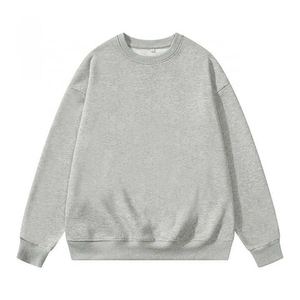Sweat-shirt homme slim fit à col rond, manches longues, tricoté, décontracté, gris et noir, avec logo imprimé numériquement sur le devant, pour l'automne - Product Image 2