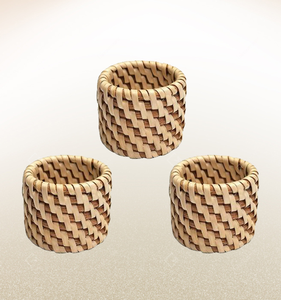 Porte-serviettes en rotin naturel de style bohème, produit artisanal de qualité supérieure pour la table de ferme, prix de gros. - Product Image 3