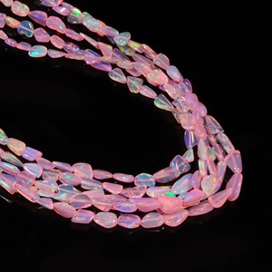 AAA Natural Ethiopian Pink <b>Opal</b> Smooth Nuggets Beads 4-7mm 16 Inches Welo <b>Opal</b> Bead Strands for Jewelry Making At Wholesale Rate - Product Image 5