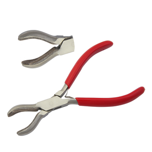 Pince à anneaux à mâchoires en cuir 150 mm, poignées en PVC, pour sertissage d'anneaux de sécurité, outil de serrage pour la pêche et la bijouterie, en acier inoxydable - Product Image 1