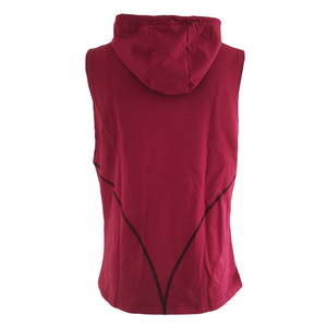 Custom Logo Cotton Men's Sleeveless Plain Pullover Blank Fitness Hooded Muscle <b>Workout</b> Tank Top Sport Gym <b>Hoodie</b> With Pocket - Product Image 2