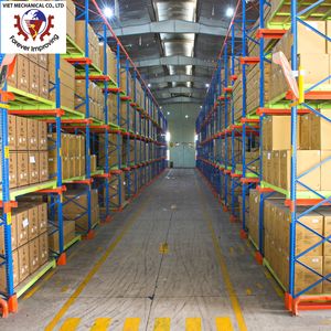 Estante para palés Drive-In, venta al por mayor, bastidores duraderos de acero con recubrimiento en polvo para almacenamiento de palés de alta densidad en almacenes industriales - Product Image 1