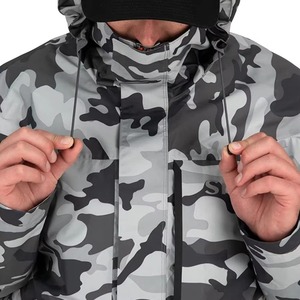 Chaqueta de Camuflaje para Hombre, de Tela Suave, Manga Larga, Impermeable, con Capucha y Cierre de Cremallera para Invierno - Product Image 5