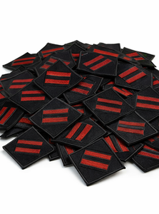 Parche Táctico Bordado con Diseño Diagonal Azul y Negro - Product Image 6