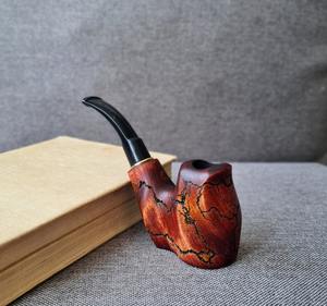 Pipa de fumar de madera premium, pipa de fumar de madera natural, pipa de fumar de madera rústica, pipa de tabaco hecha a mano a precio económico. - Product Image 4