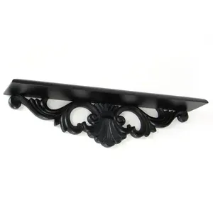 Industrial Wood Wall <b>Shelf</b> 3-Tier Iron Pipe Mounted Storage Rack for Living Room Decor - Product Image 5