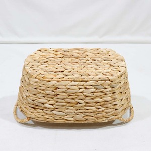 Natural Rattan Picnic <b>Storage</b> <b>Basket</b> <b>Rectangle</b> With Handles Rustic Multi-Purpose Organizer - Product Image 3