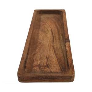 Plateau de service rectangulaire en bois de manguier, planche en bois pour thé, café, dessert - Product Image 1