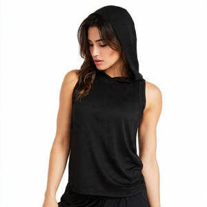 Sudadera sin mangas con estampado frontal para mujer y hombre, 100% algodón, forro polar, para gimnasio, entrenamiento, ropa de calle. - Product Image 3