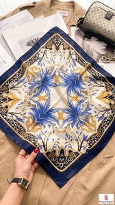 Wholesale Custom Logo Satin Printed <b>Scarf</b> Private Label OEM ODM Fashion Manufacturer Nigeria Ghana Kenya Congo Senegal Tanzania - Product Image 3