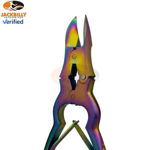 Coupe-ongles antifongique 6 pouces double action en acier inoxydable arc-en-ciel multicolore robuste pour ongles épais, doigts et bébés - Product Image 3