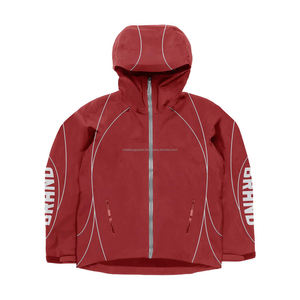 Conjunto de 2 piezas de cortavientos para hombre, talla grande personalizada, con cremallera, estilo urbano, chándal holgado - Product Image 6