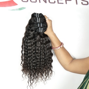 100% Virgin Pure Indian Temple Human Hair <b>Extensions</b> Best Quality Loose Deep Wave <b>Curly</b> Remy Natural Wave Human Hair - Product Image 5