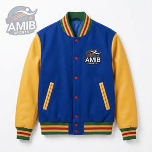 Veste universitaire pour homme AMIB SPORTS, personnalisable avec logo, imprimée par transfert thermique, coupe-vent, antibactérienne, en satin/soie, pour l'hiver, vente en gros - Product Image 3