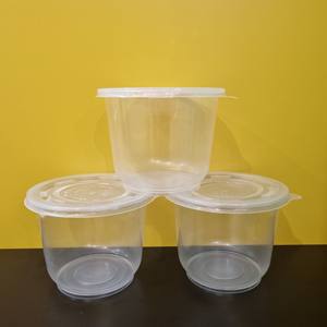 Venta al por mayor de cajas de plástico redondas desechables de 1000 ml para alimentos/fideos/ensaladas con tapa, logotipo personalizado, plástico transparente - Product Image 5