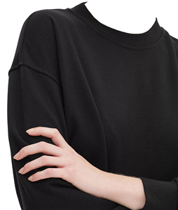 Sudadera Negra para Mujer, Producto de Alta Demanda, Precio Económico, Corte Holgado, Logotipo Frontal, Sudadera Unisex para Mujer - Product Image 5