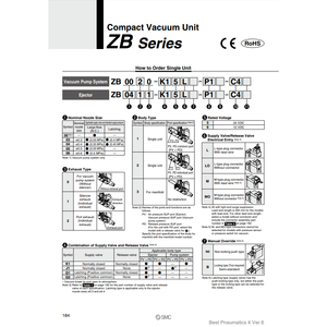 SMC Pneumatics Compact <b>Industrial</b> <b>Vacuum</b> Unit Model ZB0611-K15L-C4 - Product Image 3