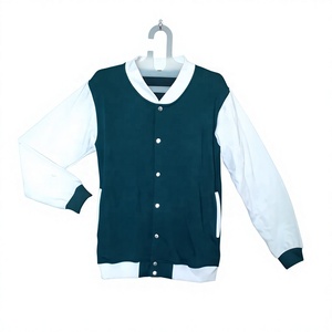 เสื้อแจ็คเก็ตเบสบอลผ้าฝ้ายสำหรับเด็ก ยูนิเซ็กซ์ สีเทา-น้ำเงิน แขนยาว ติดกระดุมด้านหน้า สไตล์วาร์ซิตี้ แบบยูนิฟอร์ม - Product Image 5
