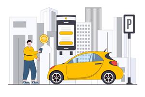 Application mobile de réservation de parking moderne, réservation de place pour conducteur, disponibilité du parking en direct, navigation, compatible Android iOS - Product Image 2