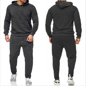 Ensemble de survêtement blanc à capuche pour homme, 2 pièces, sweat-shirt et pantalon de jogging, coupe classique, vêtements décontractés d'hiver - Product Image 3
