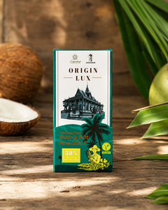 Chocolate Negro con Néctar de Coco 58% de Legendary Chocolate, Venta al por Mayor de Chocolate con Empaque Personalizado en Caja - Product Image 1